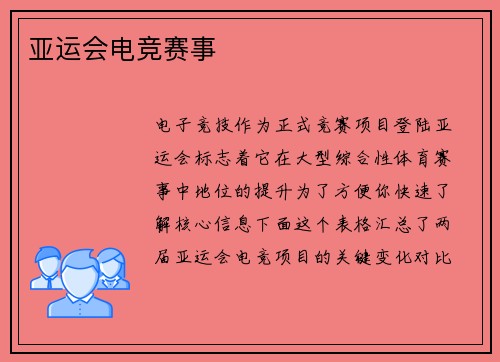 亚运会电竞赛事